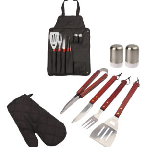 SET BBQ 8 PIEZAS+ DELANTAL