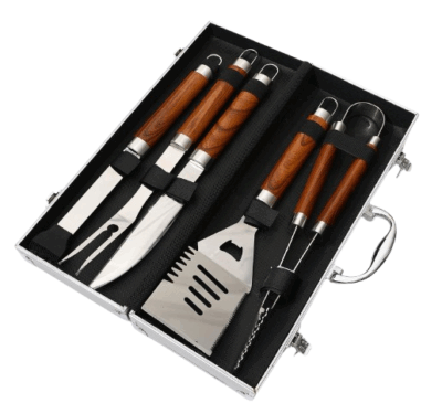 SET BBQ 5 PIEZAS + CAJA